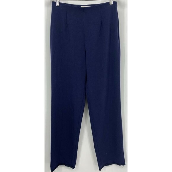 Coldwater Creek Pants 4 Blue Straight Leg Flat Front Comfort Stretch New B29 - Picture 1 of 9